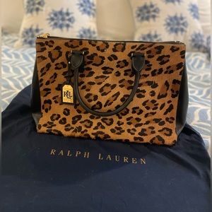 Lauren Ralph Lauren leather and pony handbag